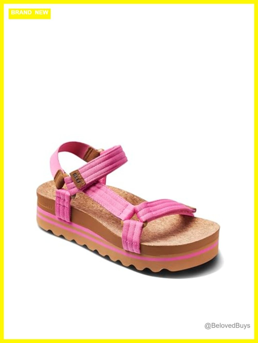 Platform Sandals with Soft Padded Vegan Leather and Suede